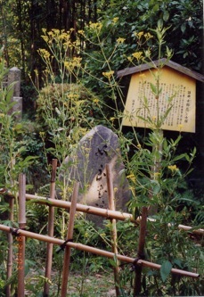 「女郎花」女郎花塚<br /> 八幡市女郎花 松花堂 (平12.8)